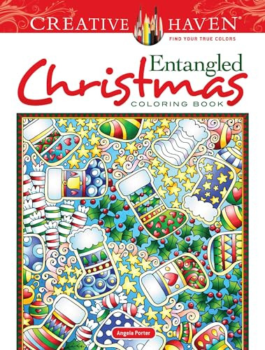 Creative Haven Entangled Christmas Coloring Book By Angela Porter - Paperback