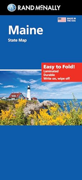 Rand McNally Easy to Fold: Maine State Laminated Map By Rand McNally - Folded