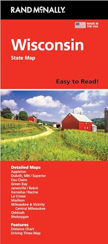 Rand McNally Easy to Read: Wisconsin State Map By Rand McNally - Folded