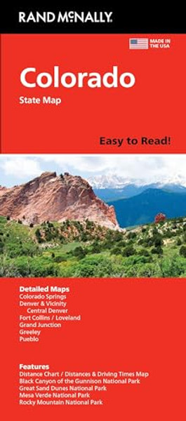 Rand McNally Easy to Read: Colorado State Map By Rand McNally - Folded