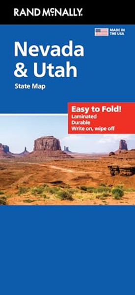 Rand McNally Easy to Fold: Nevada & Utah State Laminated Map By Rand McNally - Folded