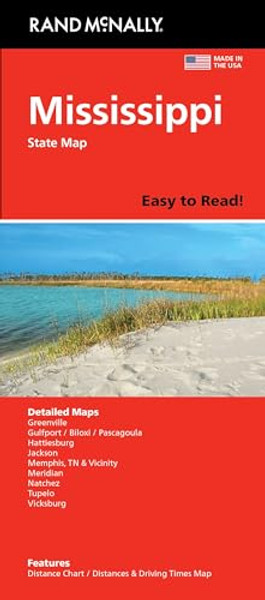 Rand McNally Easy to Read: Mississippi State Map By Rand McNally - Folded