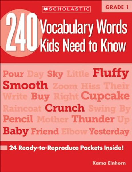 240 Vocabulary Words Kids Need to Know: Grade 1: 24 Ready-To-Reproduce Packets Inside! By Linda Beech - Paperback