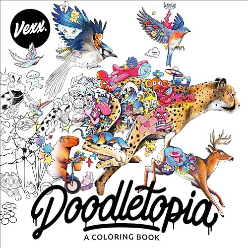 Doodletopia: A Coloring Book By Vexx - Paperback