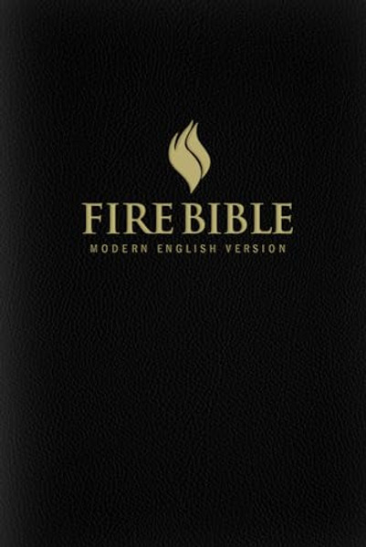 Mev Fire Bible: Black Bonded Leather - Modern English Version By Life Publishers - Bonded Leather