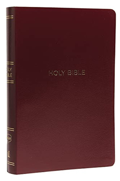 NKJV, Reference Bible, Center-Column Giant Print, Leather-Look, Burgundy, Red Letter Edition, Comfort Print By Thomas Nelson - Imitation Leather