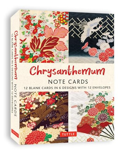 Chrysanthemums, 12 Note Cards: 12 Blank Cards in 6 Lovely Designs (2 Each) with 12 Patterned Envelopes By Tuttle Studio - Other