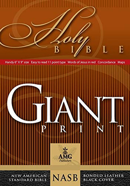 Giant Print Handy-Size Bible-NASB By Warren Patrick Baker - Bonded Leather