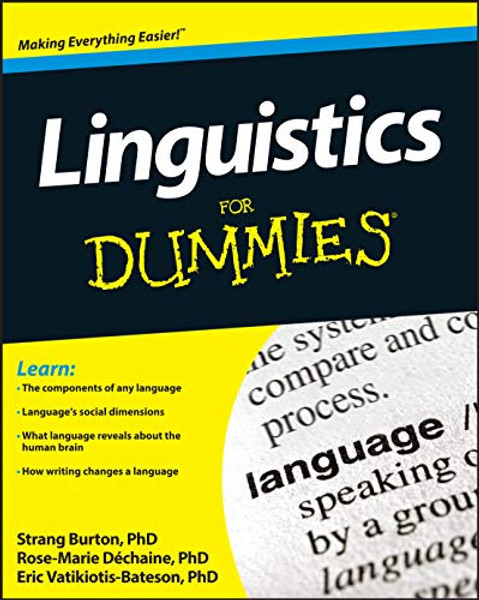 Linguistics for Dummies By Rose-Marie Dechaine - Paperback