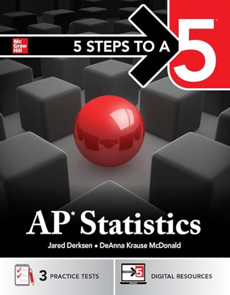 5 Steps to a 5: AP Statistics 2025: Practice AP Tests + AP Content Review + Digital Exams By Jared Derksen - Paperback