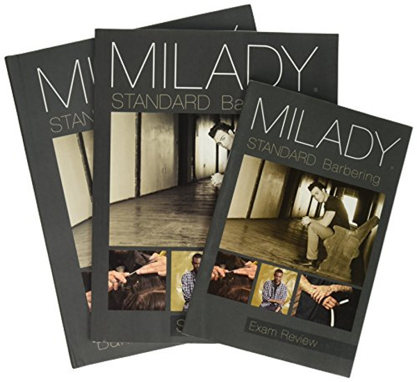 Bundle: Milady Standard Barbering, 6th + Student Workbook + Exam Review By Milady - Hardcover
