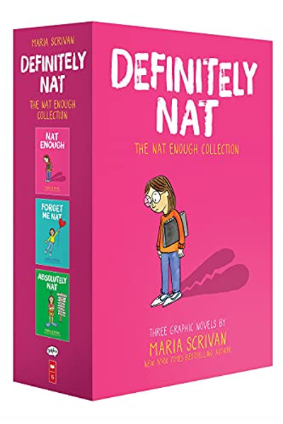 Definitely Nat: A Graphic Novel Box Set (Nat Enough #1-3) By Maria Scrivan - Boxed Set