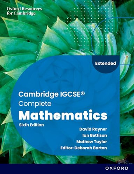 Cambridge IGCSE Complete Mathematics Extended Student Book 6 By Bettison - Paperback