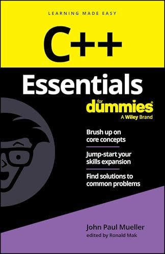 C++ Essentials for Dummies By John Paul Mueller - Paperback
