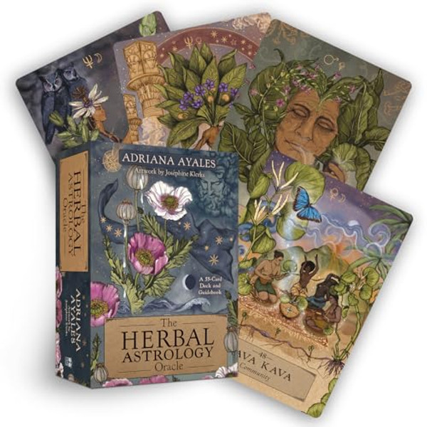 The Herbal Astrology Oracle: A 55-Card Deck and Guidebook By Adriana Ayales - Other