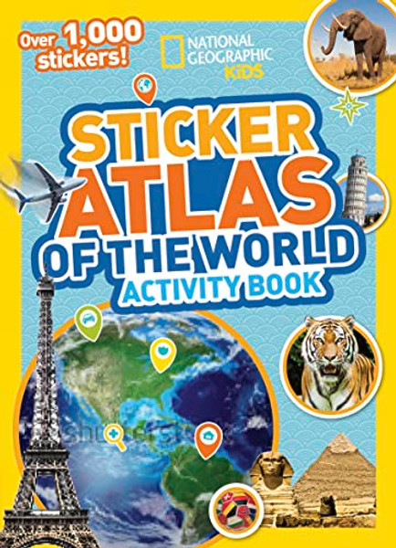 World Atlas Sticker Activity Book By National Geographic Kids - Paperback