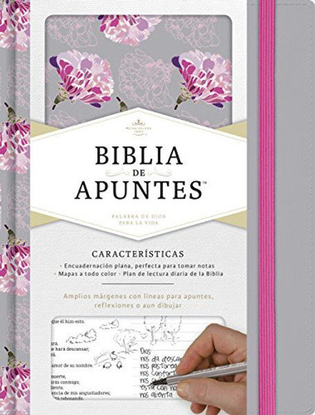Rvr 1960 Biblia de Apuntes, Gris Y Floreado Tela Impresa By B&h Espaol Editorial - Hardcover