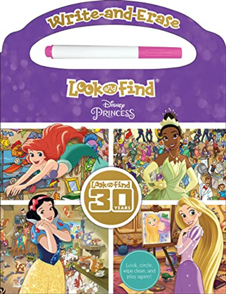 Disney Princess: Write-And-Erase Look and Find By Pi Kids - Board Books