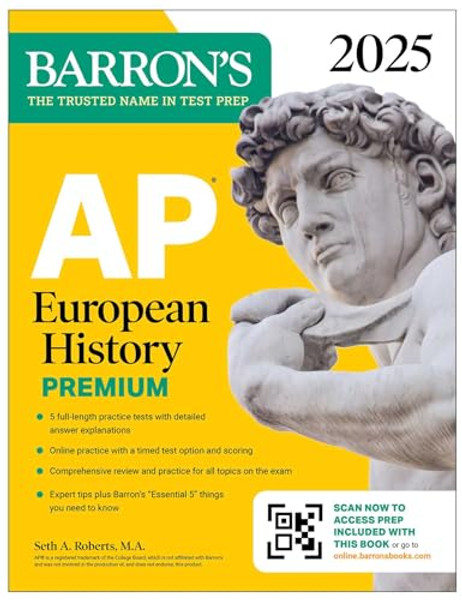 AP European History Premium, 2025: Prep Book with 5 Practice Tests + Comprehensive Review + Online Practice By Barron's Educational Series - Paperback