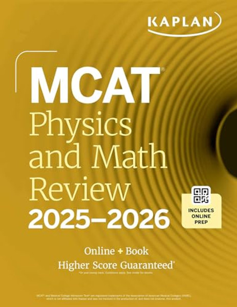 MCAT Physics and Math Review 2025-2026: Online + Book By Kaplan Test Prep - Paperback