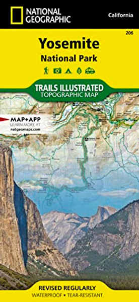 Yosemite National Park Map By National Geographic Maps - Trails Illust - Folded