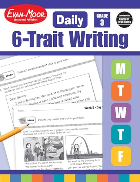 Daily 6-Trait Writing, Grade 3 Teacher Edition By Evan-Moor Educational Publishers - Paperback