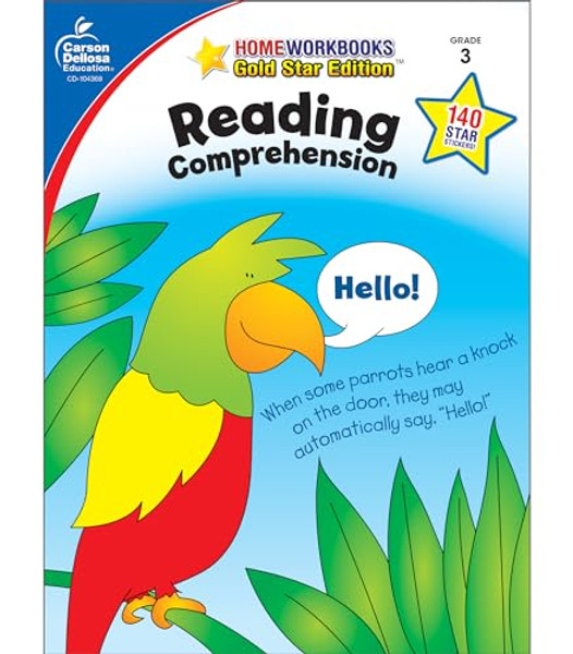 Reading Comprehension, Grade 3: Gold Star Edition Volume 16 By Carson Dellosa Education - Paperback