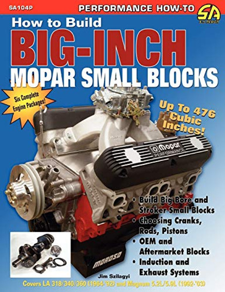 How to Build Big-Inch Mopar Small Blocks By Jim Szilagy - Paperback