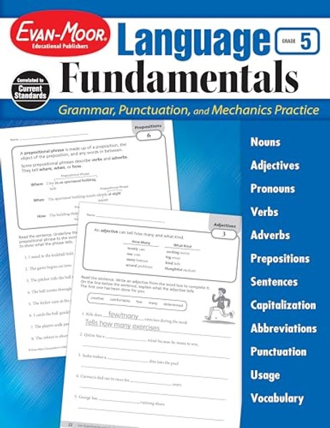 Language Fundamentals, Grade 5 Teacher Resource By Evan-Moor Educational Publishers - Paperback