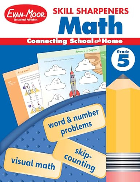 Skill Sharpeners: Math, Grade 5 Workbook By Evan-Moor Educational Publishers - Paperback