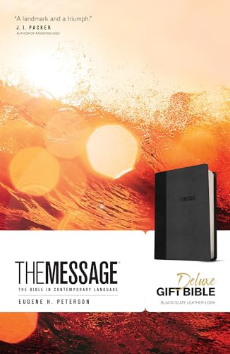 The Message Deluxe Gift Bible: The Bible in Contemporary Language By Eugene H. Peterson - Imitation Leather