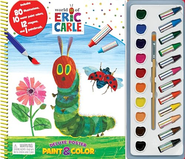 Eric Carle Deluxe Poster Paint & Color By Phidal Publishing - Hardcover