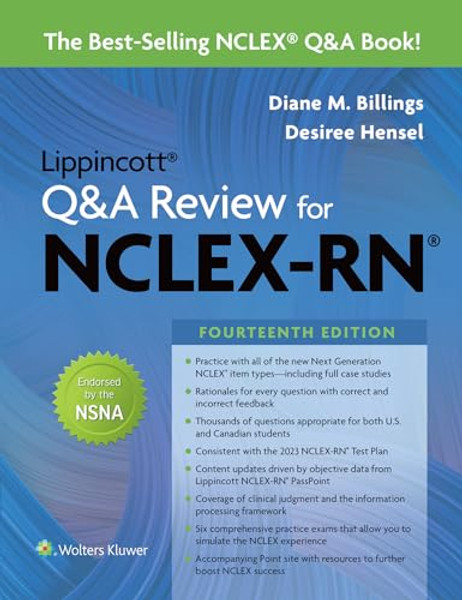 Lippincott Q&A Review for Nclex-RN By Diane Billings - Paperback