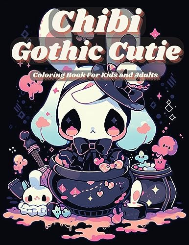 Chibi Gothic Cutie Coloring Book: Enter the Enchanting Realm of Kawaii Fantasy: Chibi Gothic Cutie Coloring Book, Inspired by Manga Art By Nerd Designs Press - Paperback