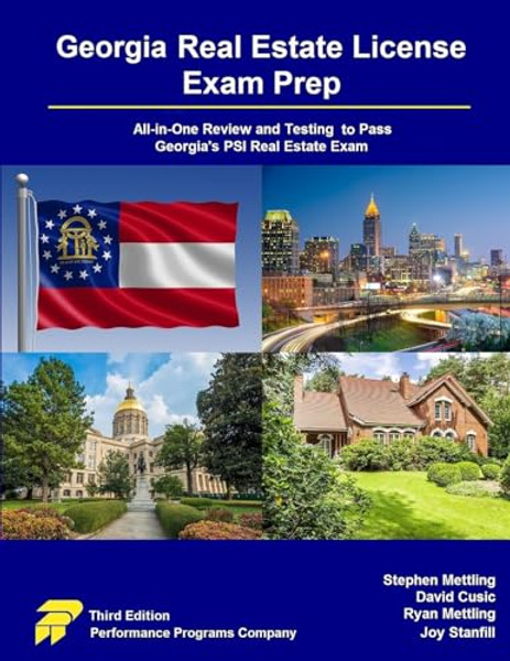 Georgia Real Estate License Exam Prep: All-in-One Review and Testing to Pass Georgia's PSI Real Estate Exam By Stephen Mettling - Paperback