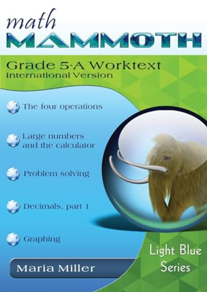 Math Mammoth Grade 5-A Worktext, International Version By Maria Miller - Paperback