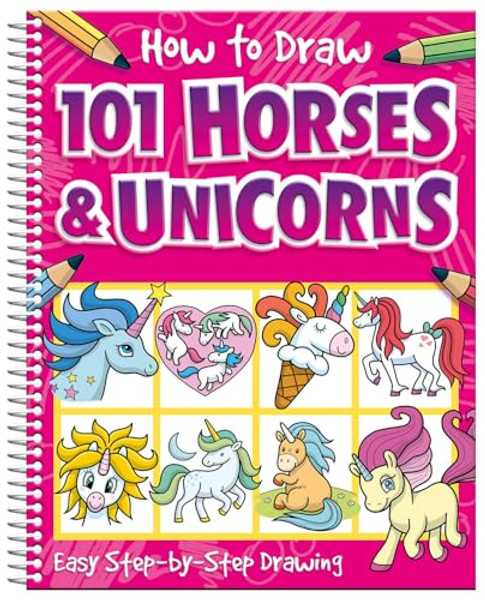 How to Draw 101 Horses and Unicorns By Barry Green - Spiral
