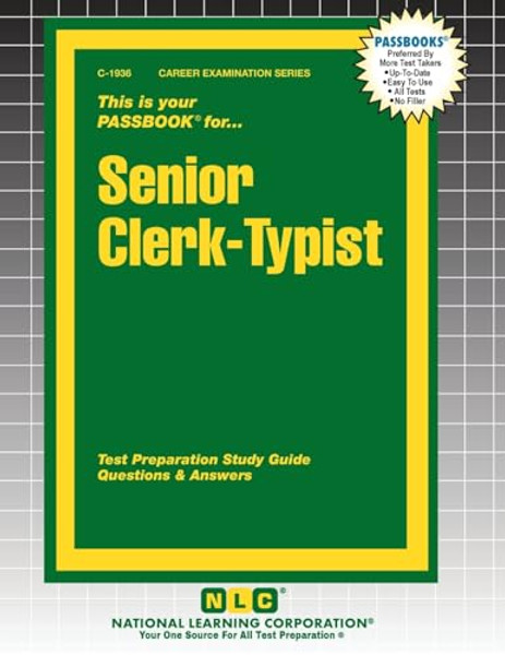 Senior Clerk-Typist By Passbooks - Paperback