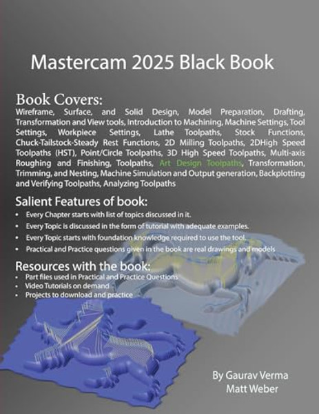 Mastercam 2025 Black Book By Gaurav Verma - Paperback