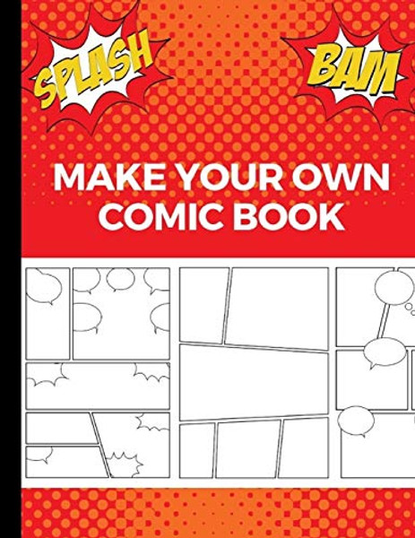 Make Your Own Comic Book: Art and Drawing Comic Strips, Great Gift for Creative Kids - Red By Uncle Amon - Paperback