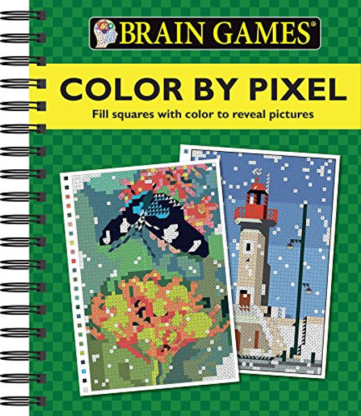 Brain Games - Color by Pixel By Publications International Ltd - Spiral