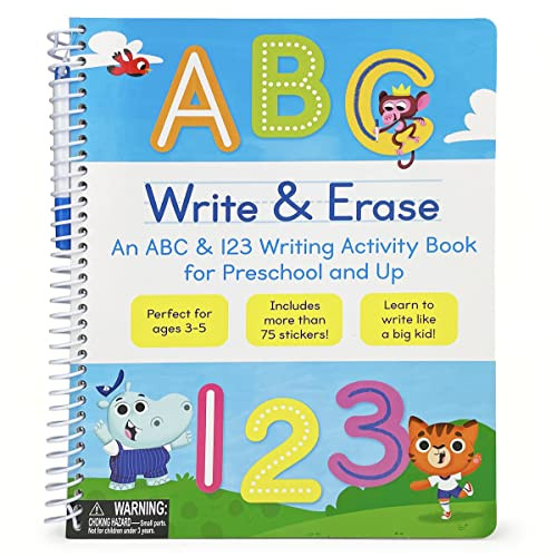 Write & Erase ABC and 123 By Cottage Door Press - Spiral
