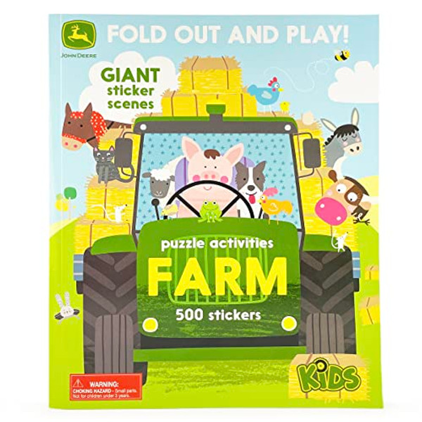 John Deere Kids Farm: 500 Stickers and Puzzle Activities: Fold Out and Play! By Parragon Books - Paperback