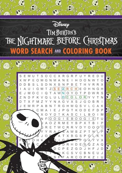 Disney Tim Burton's the Nightmare Before Christmas Word Search and Coloring Book By Editors of Thunder Bay Press - Paperback