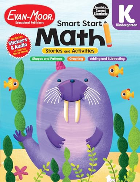 Smart Start: Math Stories and Activities, Kindergarten Workbook By Evan-Moor Educational Publishers - Paperback