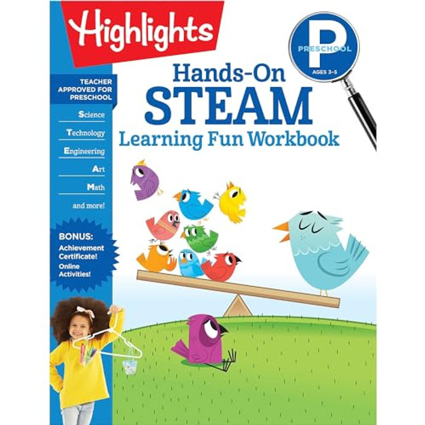 Preschool Hands-On Steam Learning Fun Workbook By Highlights Learning - Paperback