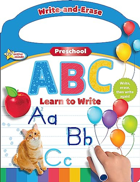 Active Minds Write-And-Erase Preschool ABC: Learn to Write By Sequoia Children's Publishing - Board Books