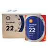 AeroShell Grease 22 6.6LB Can displayed in front of a box that holds a 4 pack of the cans.
