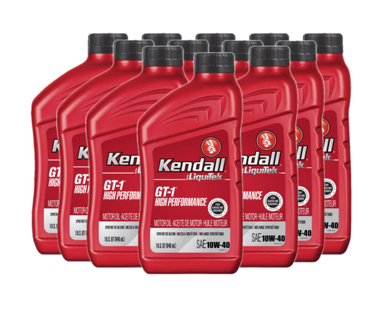 Kendall Oil 1081200 - Kendall 10W40 Oil GT-1 1qt. Syn Blend