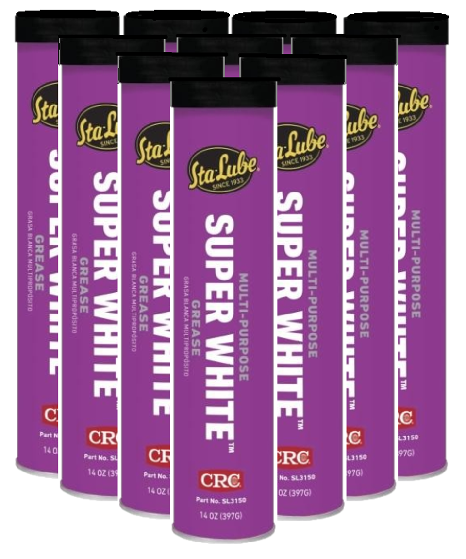 Find CRC Super White MultiPurpose Lithium Grease in 10/14 Ounce Case Here